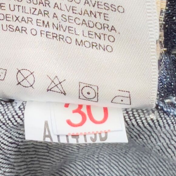 Miss Me Signature Skinny Jeans Womens 30 Blue Distressed Pearl Rhinestone Flap - Picture 14 of 16